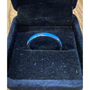 Quality Gold 925 Sterling Silver Ring /Turqouise Like Decorative Band